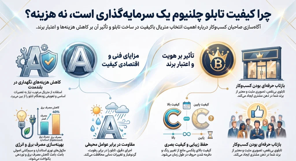 اهمیت کیفیت تابلو چلنیوم